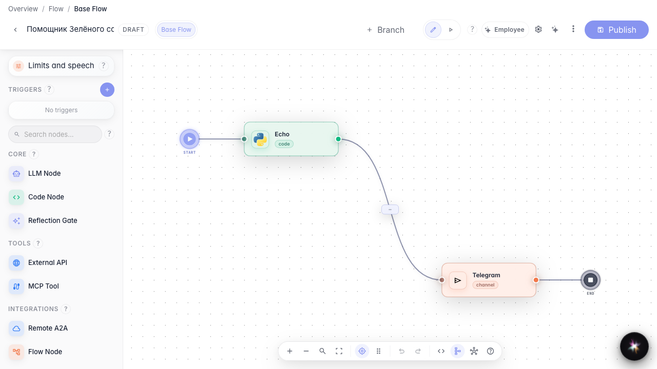 Add a channel node