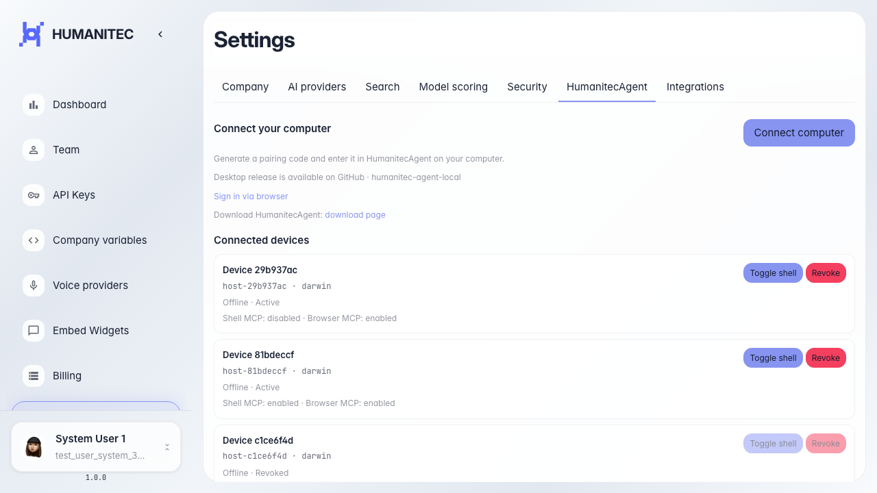 Toolkit groups list is rendered