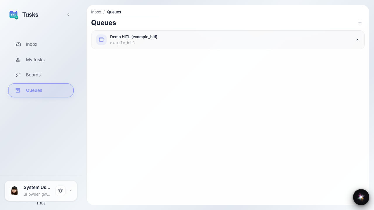 Open the queues section